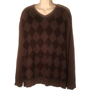 OLD NAVY Men’s XXL Argyle V-Neck Sweater.